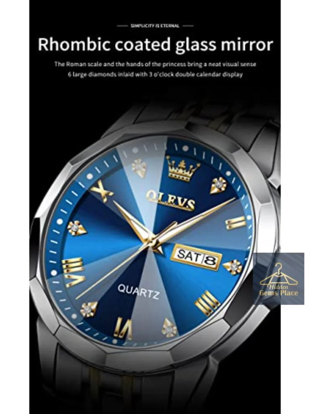 Men's Business Dress Analog Quartz Stainless Steel Waterproof Luminous Watch